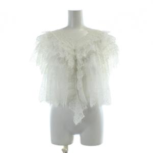 25SS レースギャザーショートブラウス シャツ トップス 半袖 肩出し オフショルダー マルチway