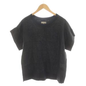 SHIRTING LINEN シャーティングリネン Tシャツ カットソー 半袖 麻 2 黒 ブラック 578-1152005
