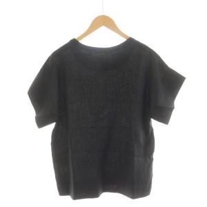 MARGARET HOWELL SHIRTING LINEN シャーティングリネン Tシャツ カットソー 半袖 麻 2 黒 ブラック 578-1152005