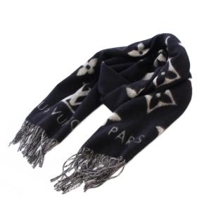 エシャルプ レイキャビック モノグラム マフラー カシミヤ ノワール M71040