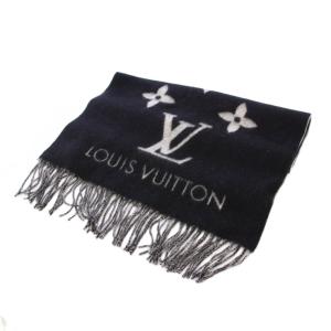 LOUIS VUITTON エシャルプ レイキャビック モノグラム マフラー カシミヤ ノワール M71040