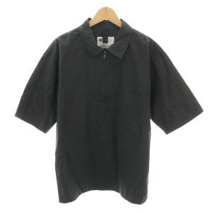 25SS 和紙コットンポプリン WA-SHI COTTON POPLIN ハーフジップ シャツ 七分袖