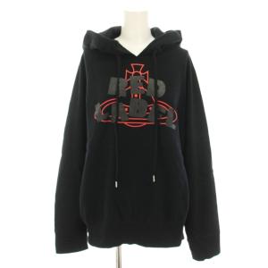 プルオーバーパーカー 長袖 オーブ ロゴ プリント 00 黒 ブラック 赤 レッド 16-12-311003
