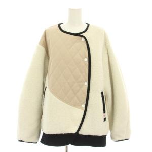 ボアノーカラーブルゾン オーブ キルティング 00 ホワイト ベージュ 16-12-412013
