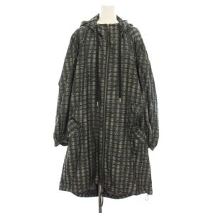 モッズコート チェック柄 裏地オーブ柄 00 グレー ブラック