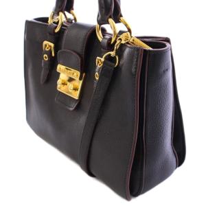 miumiu マドラス 2WAY ハンドバッグ ブラック