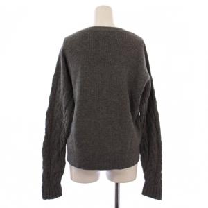 Theory ニット セーター 長袖 クルーネック ウール カシミヤ S グレー 01-8301753 /BM