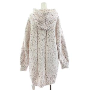 gelato pique アランネップBIGパーカ ワンピース ひざ丈 長袖 ケーブル ルームウェア F 白 ホワイト ピンク PWNO215063