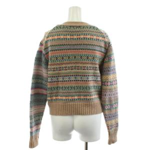 POLO RALPH LAUREN カーディガン 総柄 ウール カシミヤ混 XXS マルチカラー ピンク ベージュ 水色 ライトブルー 211872816001