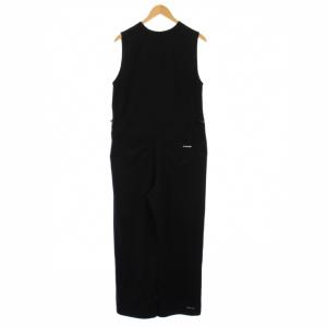 Columbia オールインワン スラックスパンツ ノースリーブ スキッパー ストレッチ ワンカラー M 黒 ブラック /BB