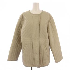イレギュラーキルティングミドルブルゾン 中綿ジャケット F ベージュ 21011400703040 /BM