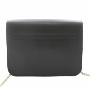 FURLA メトロポリス ミニ クロスボディバッグ ショルダーバッグ ポシェット フラップ レザー チェーン 黒 ブラック