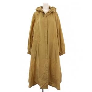 フード付きフレアロングコート ベージュ /BM