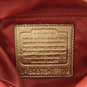 COACH シグネチャー ショルダーバッグ ハンドバッグ キャンパス レザー ゴールド色 13709 /AN14