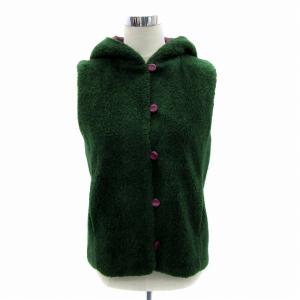 ベスト ミドル丈 フード付き ボア 40 緑 グリーン /MA11