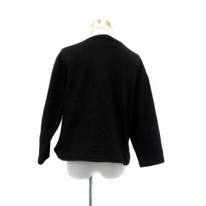 Jocomomola de Sybilla スウェット トレーナー 長袖 裏起毛 うさぎ刺繍 プリント 40 L 黒 ブラック /HO36