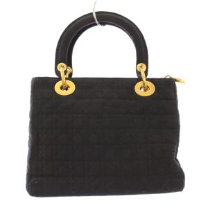 Christian Dior Lady Dior カナージュ ハンドバッグ ブラック ゴールドカラー