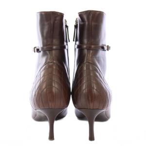 CHANEL ショートブーツ ココマーク 37.5 ブラウン