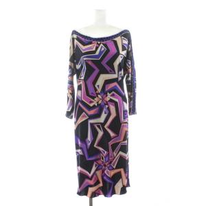 FIRENZE ワンピース ミモレ ロング 長袖 総柄 シルク I42 マルチカラー 96RI81 /KU