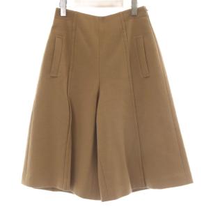 キュロット ハーフパンツ ウール 38 ベージュ 裏地有り M5R14-272-40 /AU
