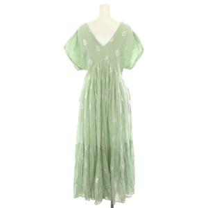 NE QUITTEZ PAS! 24SS コットンボイルホイルフラワープリントスリーブドレス Cotton Voile Foil Flower