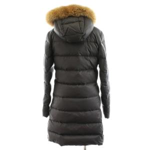 JOSEPH ダウンコート ロング丈 ファー フード ナイロン アウター 36 茶 ブラウン CMJYNW0401 /AN13