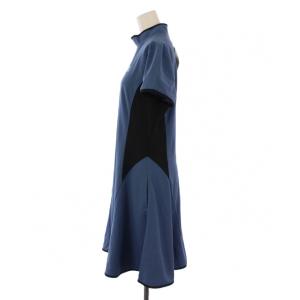 LANVIN SPORT モックネックワンピース ミニ丈 半袖 42 ネイビー VLV7971S2 /BM