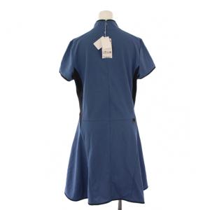 LANVIN SPORT モックネックワンピース ミニ丈 半袖 42 ネイビー VLV7971S2 /BM