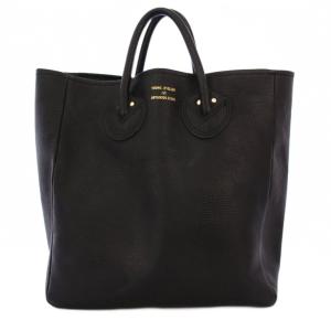 トートバッグ ハンドバッグ シボレザー 黒 /BM
