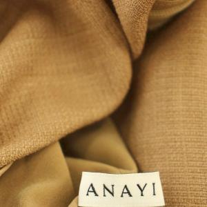 ANAYI 21SS リネンライクノースリーブワンピース ロング ワンピース 38 茶 ブラウン 102117-14-270-84-380