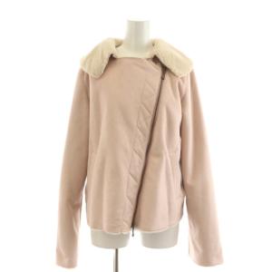 ライダースジャケット コート フェイクムートン 42 ピンク GJJAD-01230 /RR