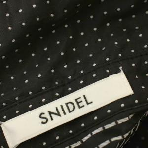 SNIDEL 23SS ノースリフィッシュテールシャツワンピ ノースリーブ ワンピース ドット 水玉 0 黒 ブラック