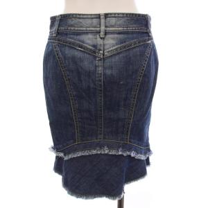 BURBERRY BLUE LABEL デニム スカート タイト ひざ丈 36 青 FLF57-662-30 /YM