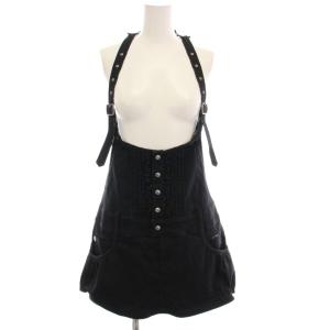 ジャンパースカート ワンピース ミニ 36 黒 ブラック FMF22-614-09 /YM