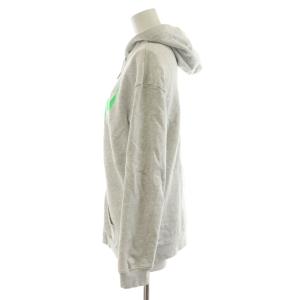 MSGM ジップアップパーカー 長袖 グレー ロゴプリント /RR