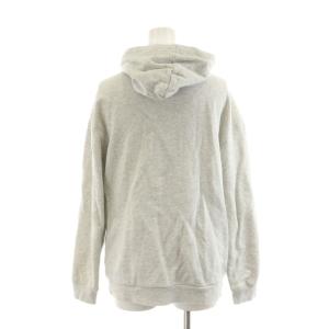 MSGM ジップアップパーカー 長袖 グレー ロゴプリント /RR