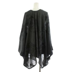 SOU SOU 先染 梳毛 きさらぎ カーディガン 花柄 ウール F グレー /AN31