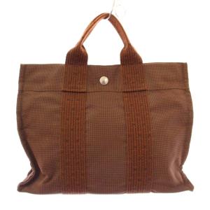 HERMES エールライン PM トートバッグ ブラウン