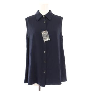 FLOW ZATIE BLOUSE シャツ ブラウス ノースリーブ レギュラーカラー ストレッチ ワンカラー