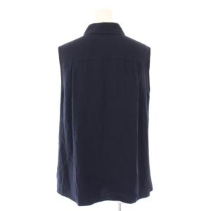 theory luxe FLOW ZATIE BLOUSE シャツ ブラウス ノースリーブ レギュラーカラー ストレッチ ワンカラー