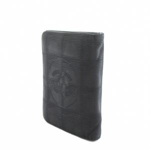 CHANEL ニュートラベル 三つ折り財布 ウォレット ココマーク ナイロン 小銭入れあり 黒 ブラック /KU OH