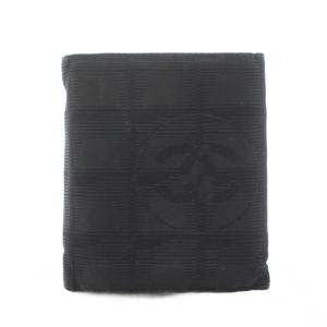 CHANEL ニュートラベル 三つ折り財布 ウォレット ココマーク ナイロン 小銭入れあり 黒 ブラック /KU OH