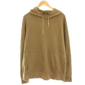 パーカー スウェット プルオーバー 長袖 カシミヤ混 M 茶 ブラウン UZ520 /HN