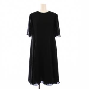 24年製 パピヨン フレアワンピース ブラック 43876