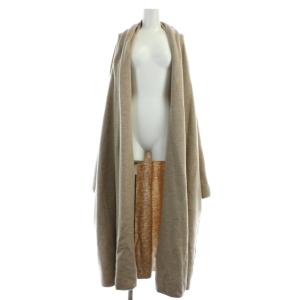 圧縮ガウン カーディガン ロング ウール ベージュ 20080220303030 /AP