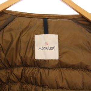 MONCLER RAVNI ラヴィニ ダウンジャケット ラムレザー 1 ブラウン F10911A50500