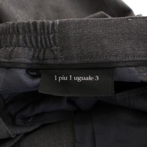 1PIU1UGUALE3 CREASE SLACKS クリーススラックスパンツ テーパード イージー ジップフライ ウエストゴム