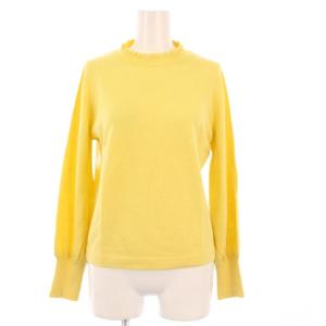 20AW ウールアクリル プルオーバーニット セーター 長袖 ハイネック 40 黄色 W5N08-452-60