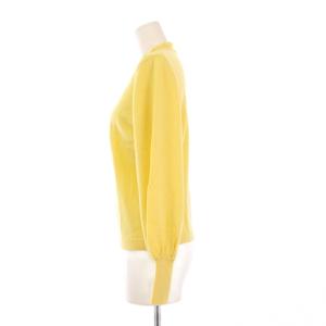 TO BE CHIC 20AW ウールアクリル プルオーバーニット セーター 長袖 ハイネック 40 黄色 W5N08-452-60