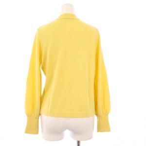 TO BE CHIC 20AW ウールアクリル プルオーバーニット セーター 長袖 ハイネック 40 黄色 W5N08-452-60